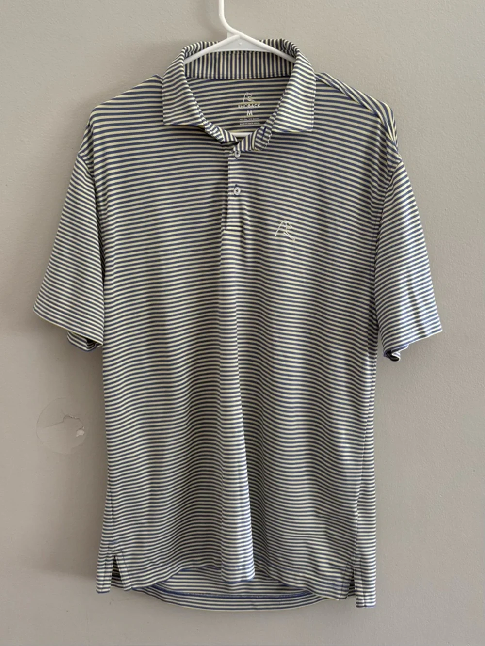 Rhoback Men’s The Birdie Stripe Short Sleeve Performance Polo | Size M - Picture 2 of 10